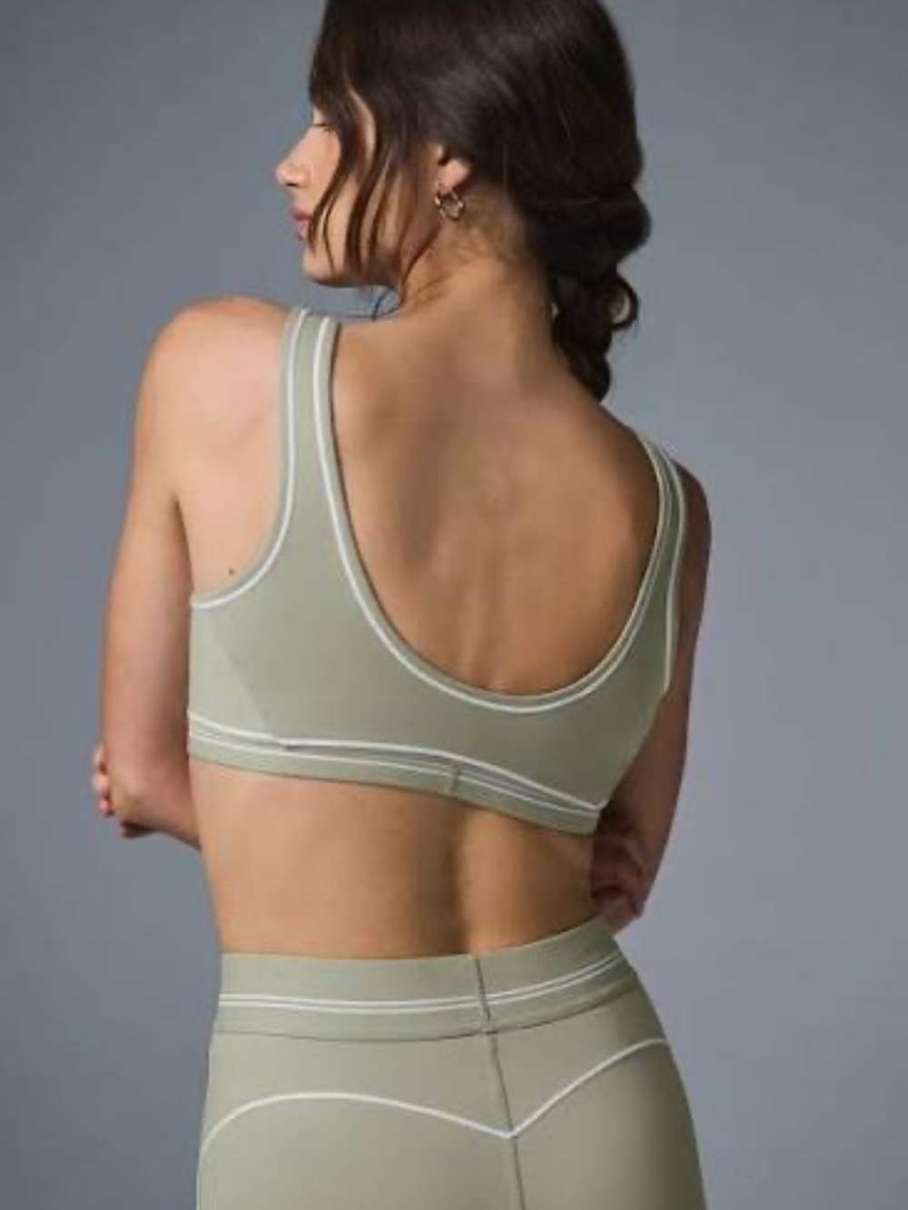 Airbrush Heart Throb Bra, Olive, ALO, S - Picture 3 of 8